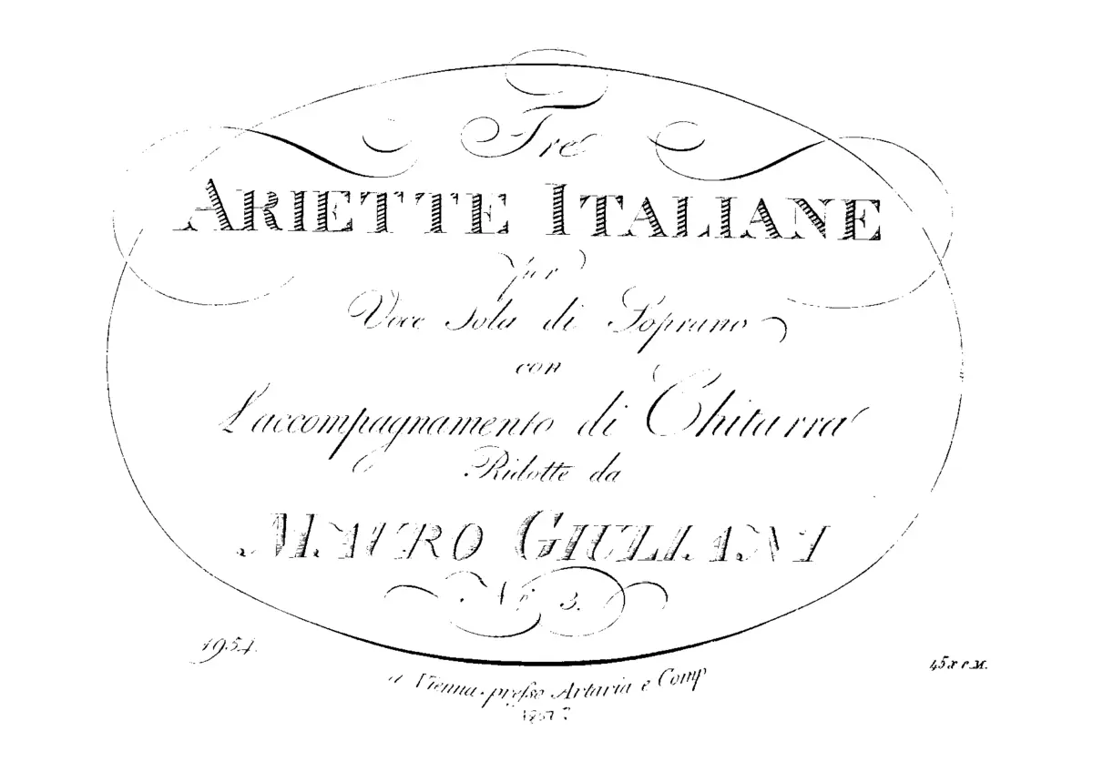 3 Ariette Italiane - Page 1