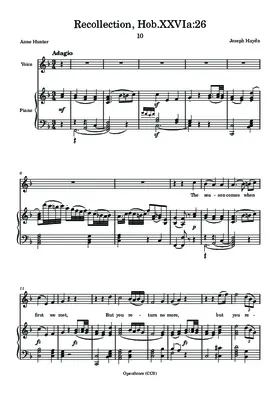 Recollection, Hob.XXVIa:26