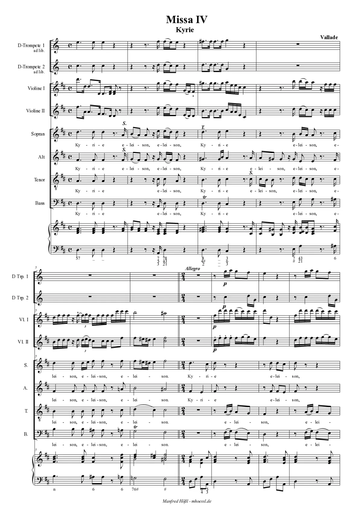 Missa brevis 4 in D - Page 1