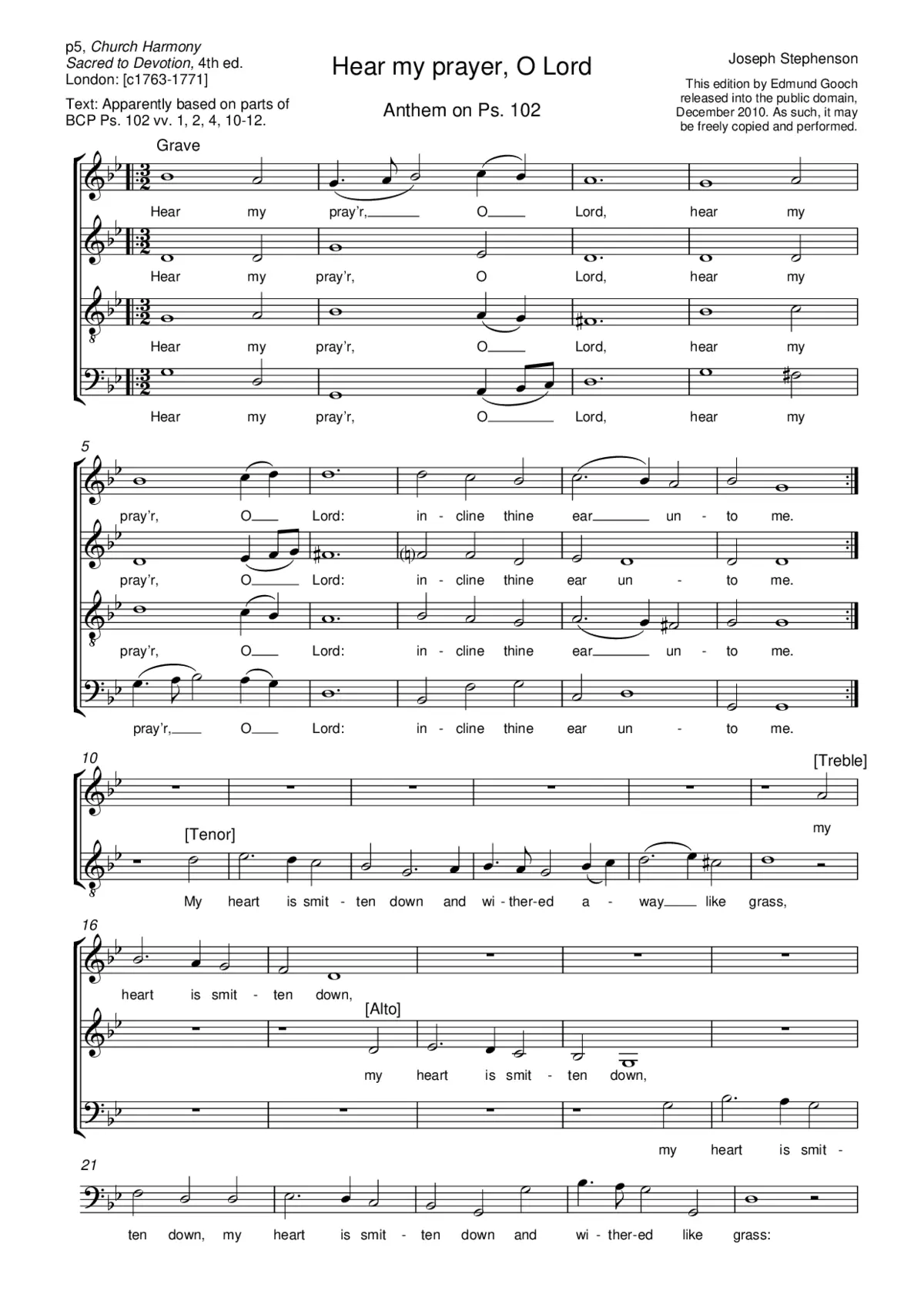Hear my prayer, O Lord - Page 1