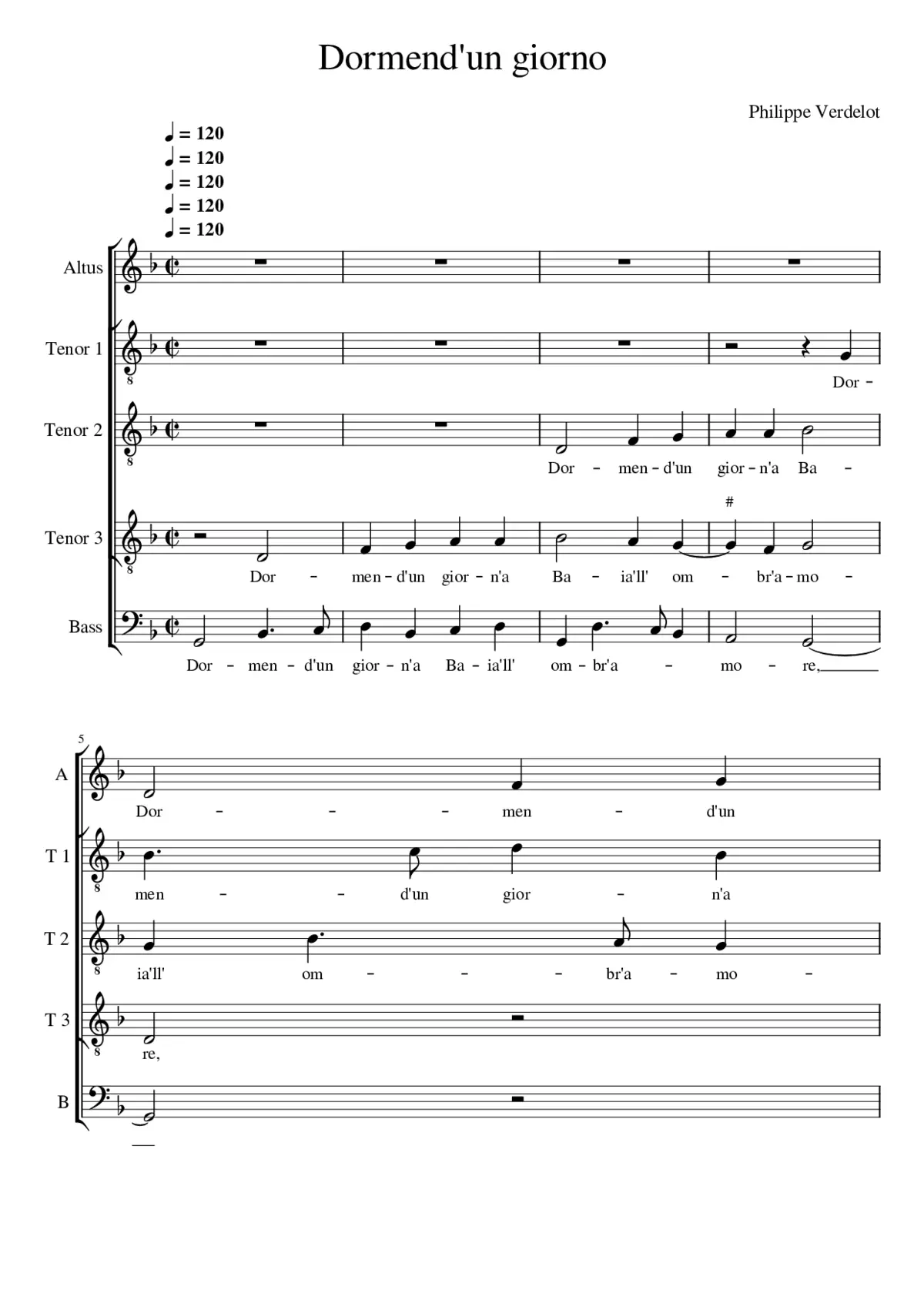 Dormend' un giorno - Page 1