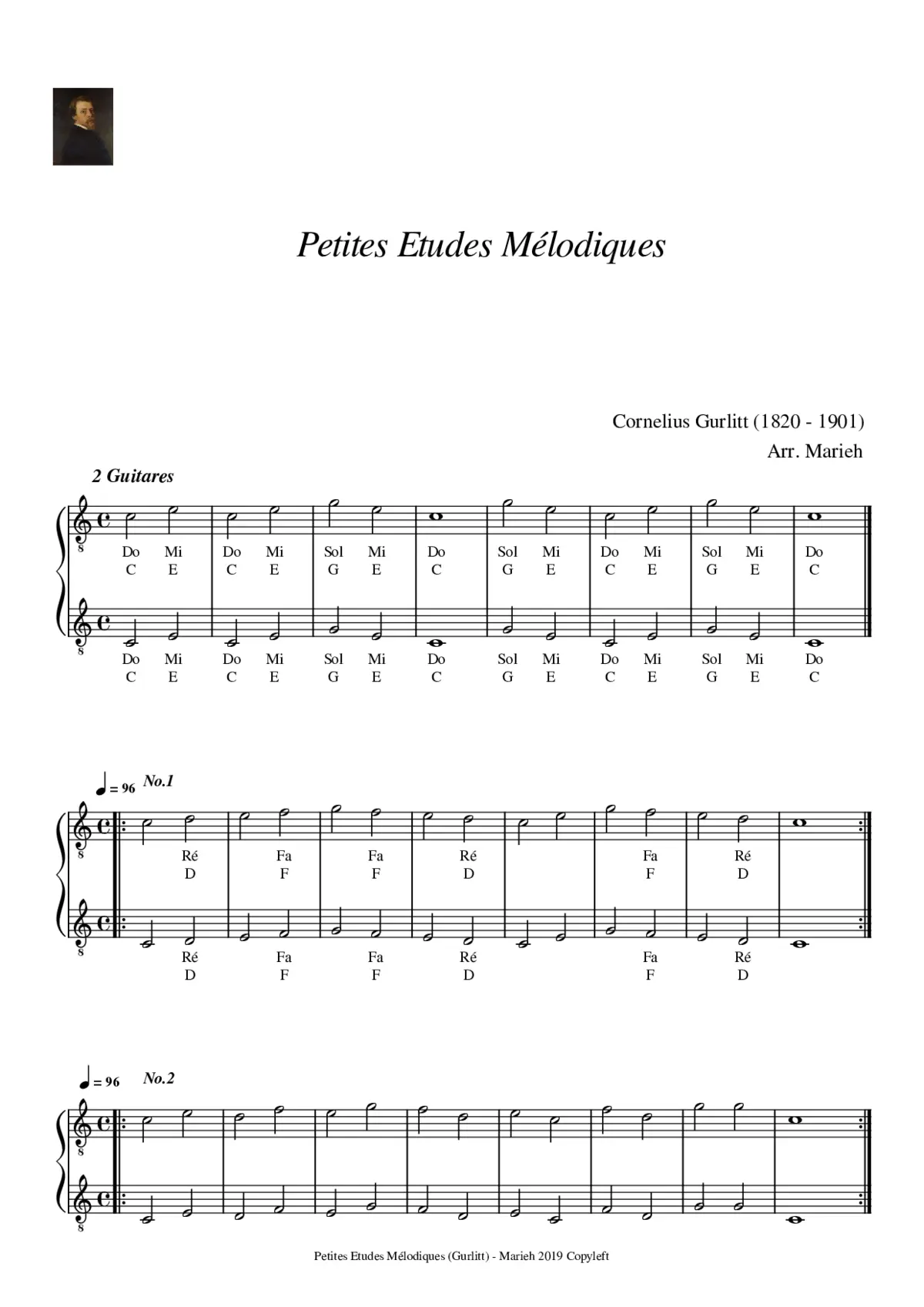 54 Kleine melodische Etüden für Anfänger Op.187 - Page 1