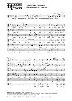 Nunc dimittis "Oculi mei semper ad Dominum"