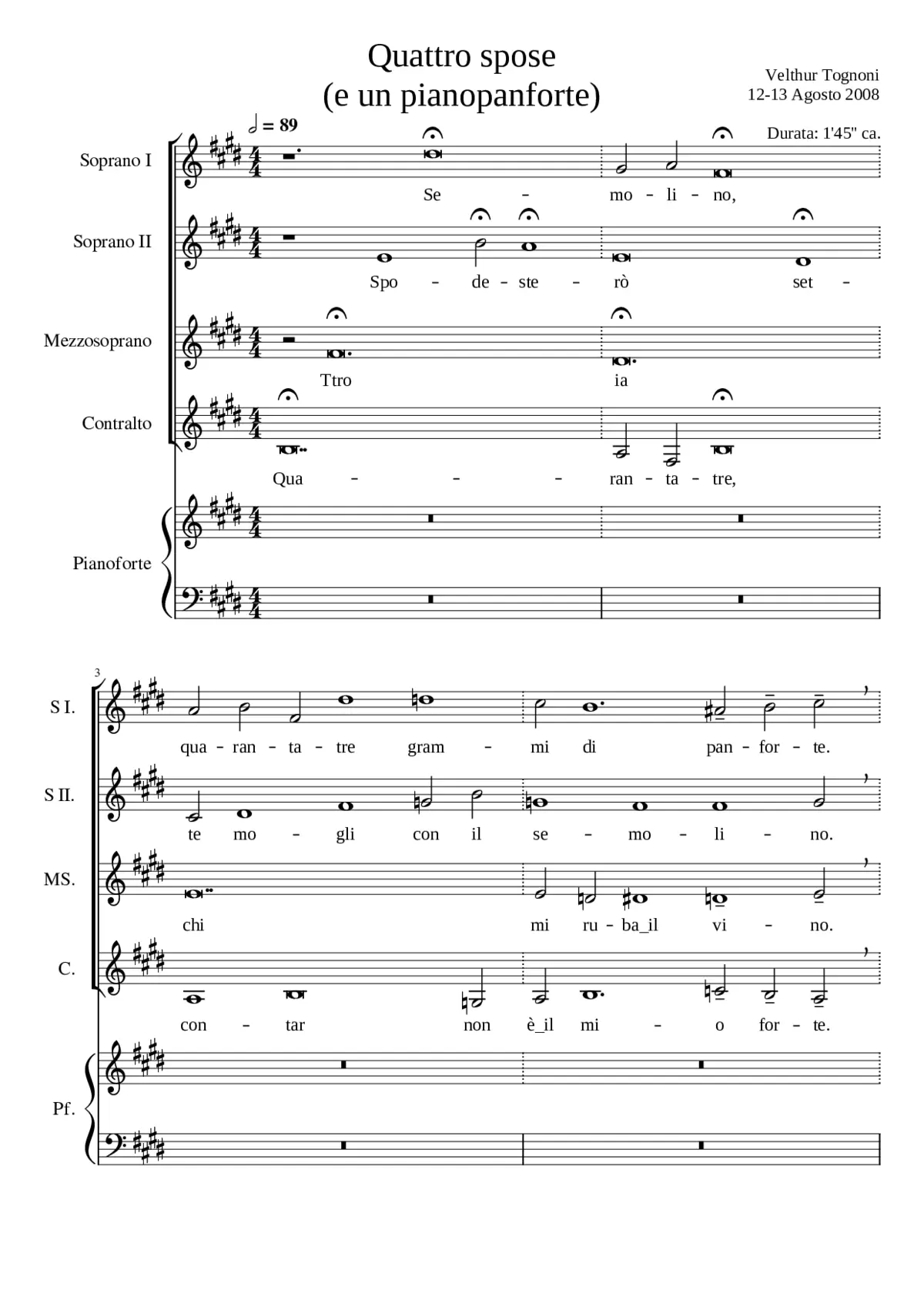 Quattro spose - Page 1