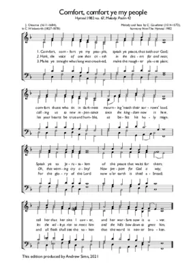 Comfort, comfort, ye my people