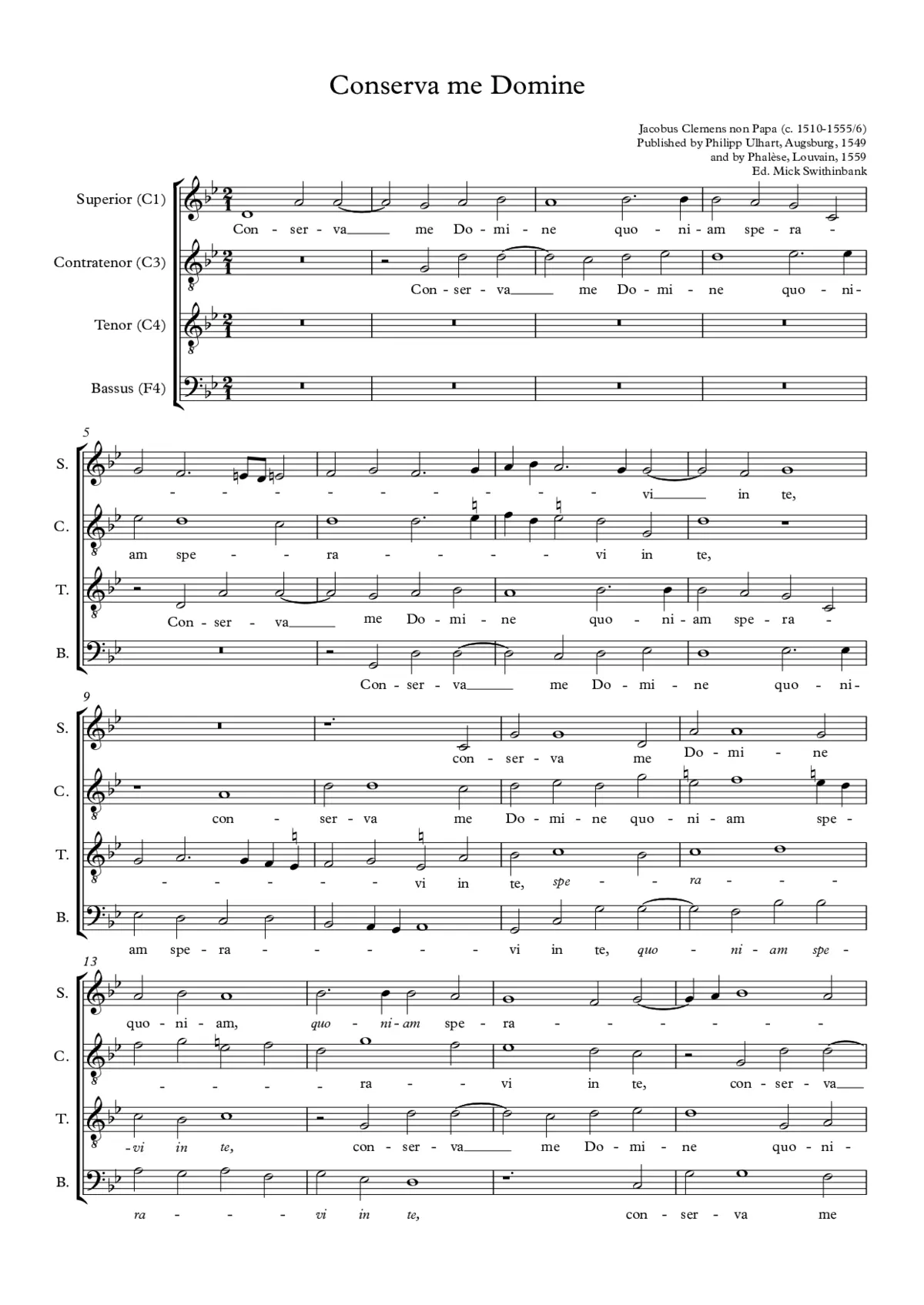Conserva me Domine - Page 1