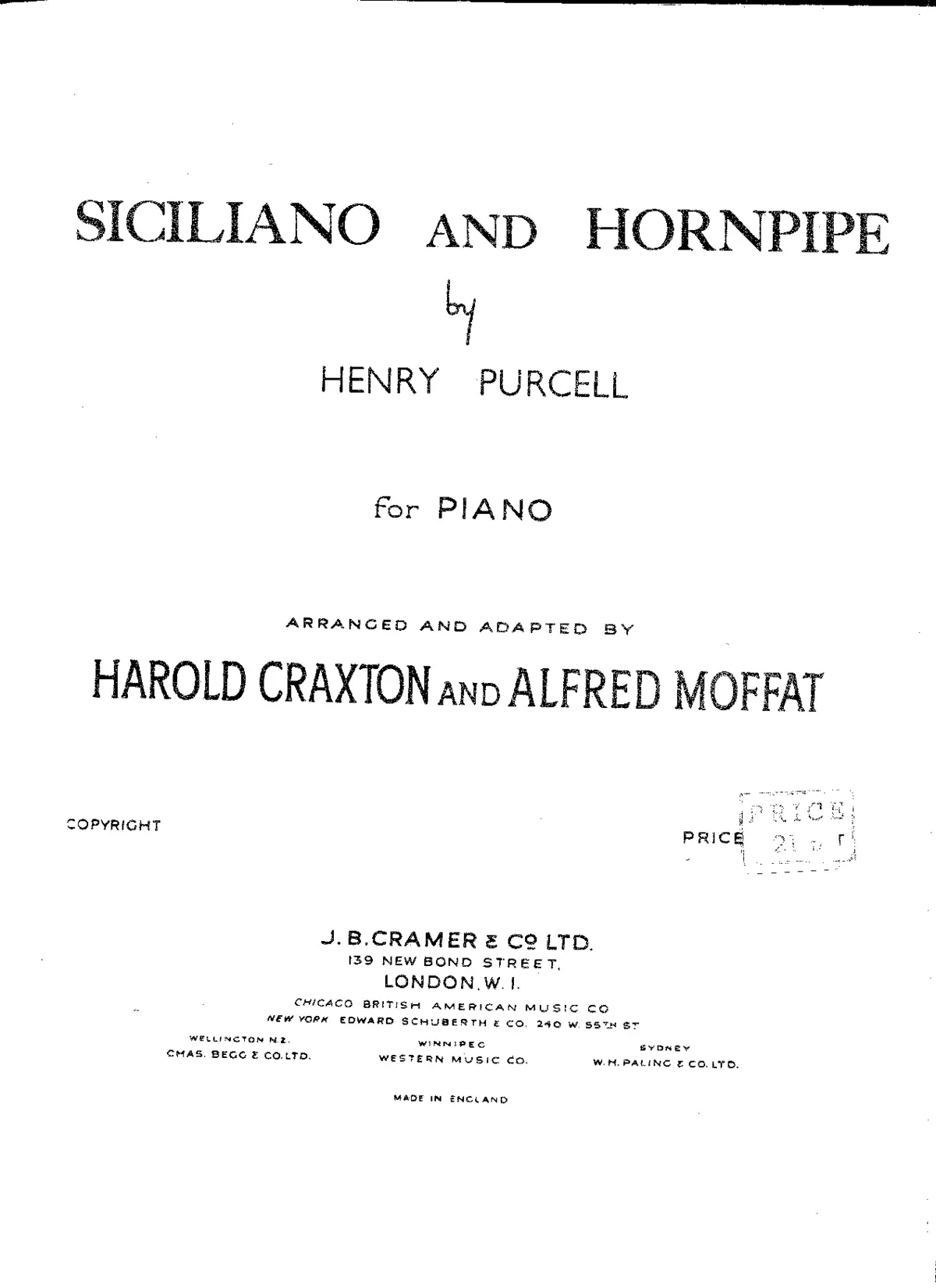 Siciliano and Hornpipe - Page 1