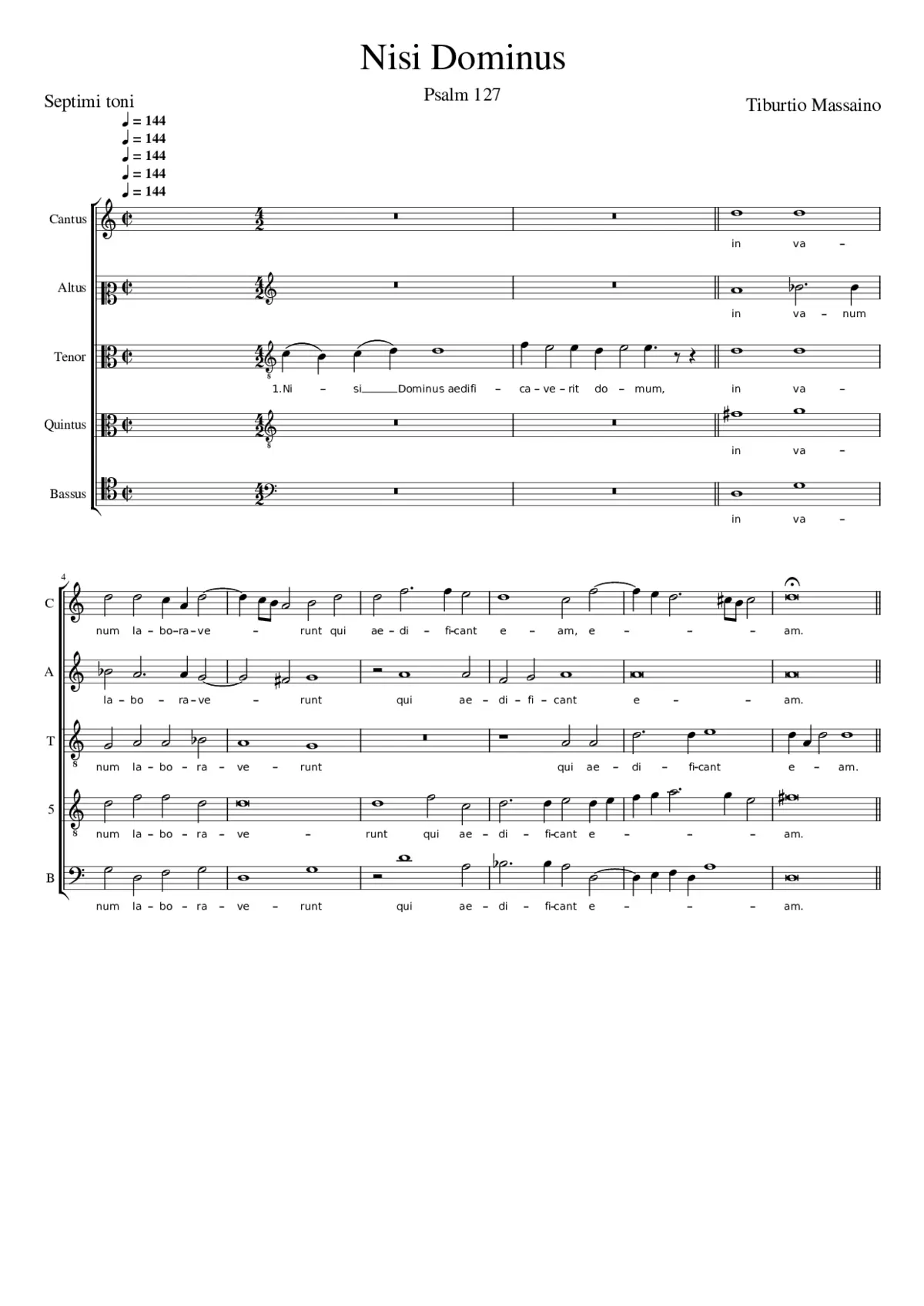 Nisi Dominus - Page 1