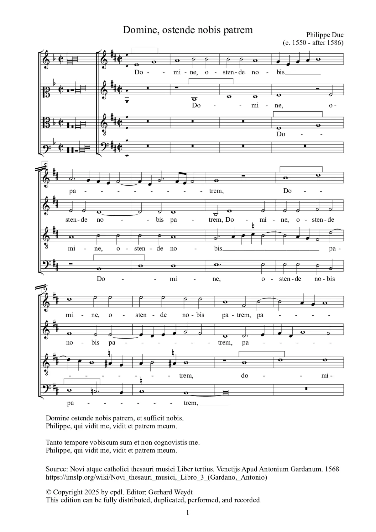 Domine, ostende nobis patrem - Page 1
