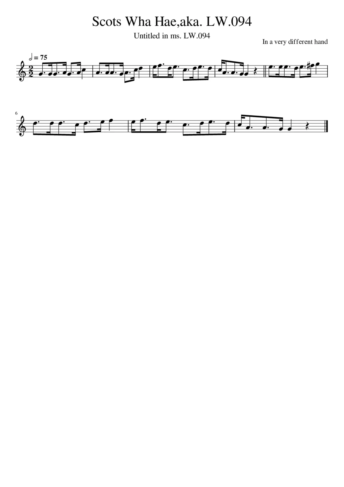 Scots Wha Haeaka. LW.094 - Page 1
