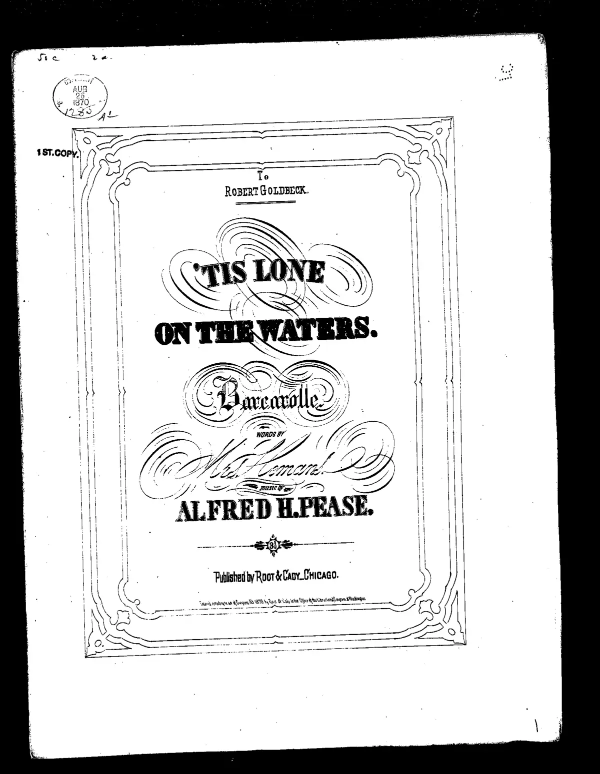 'Tis lone on the waters - Page 1