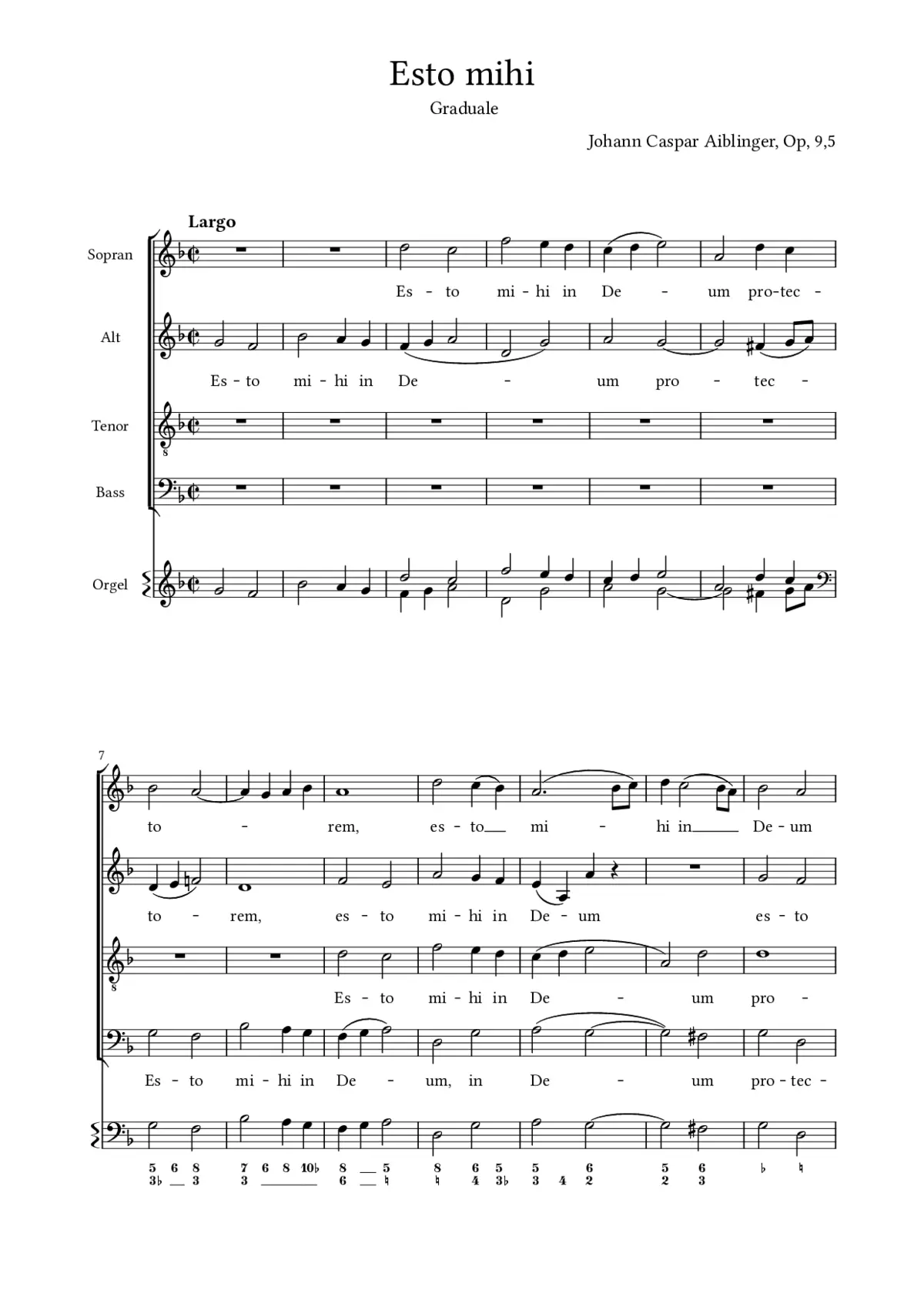 Esto mihi, Op. 9, No. 5 - Page 1