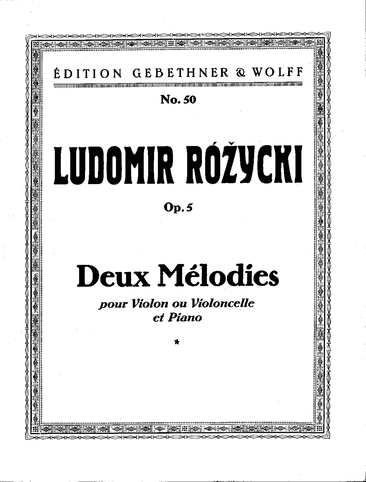 2 Mélodies - Page 1
