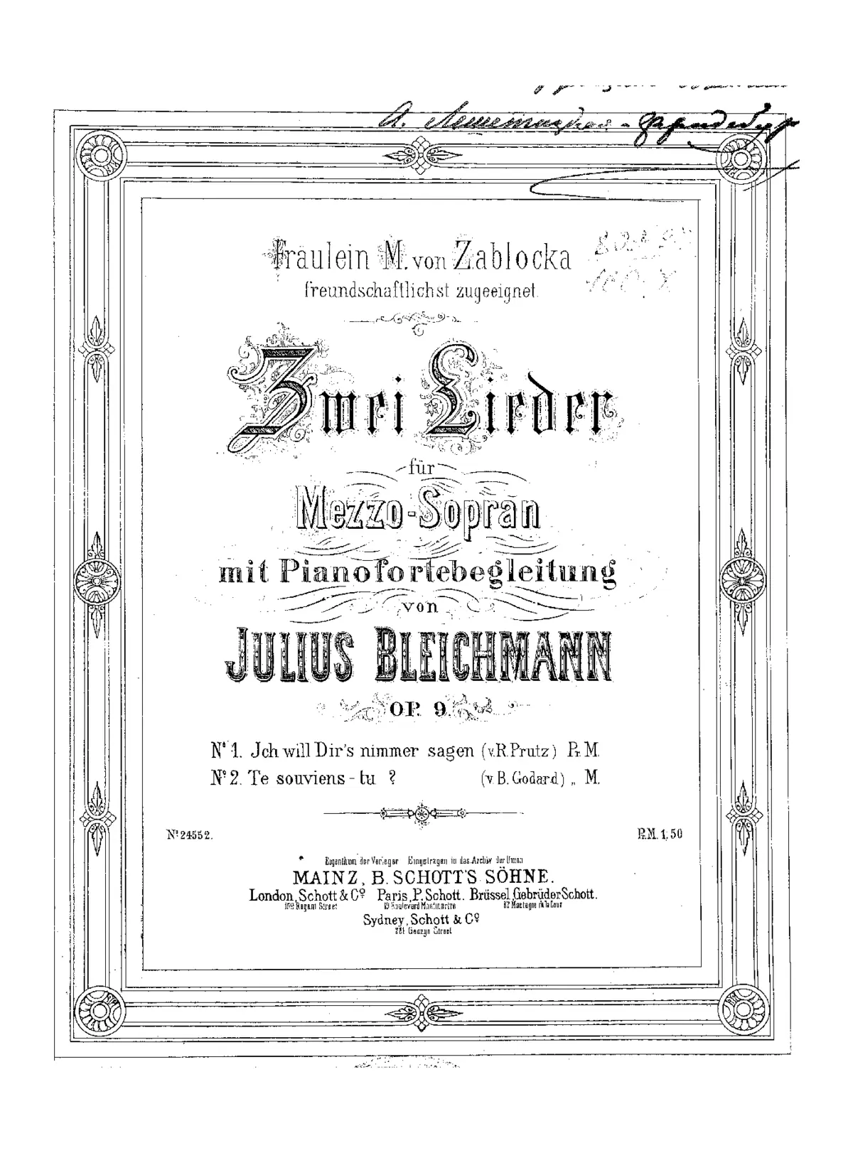 Zwei Lieder - Page 1