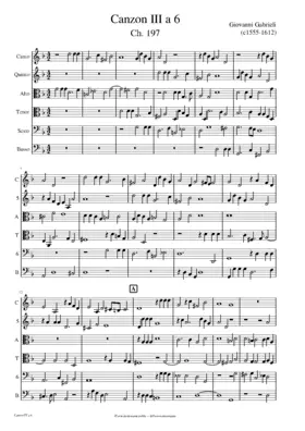 Canzon III à 6