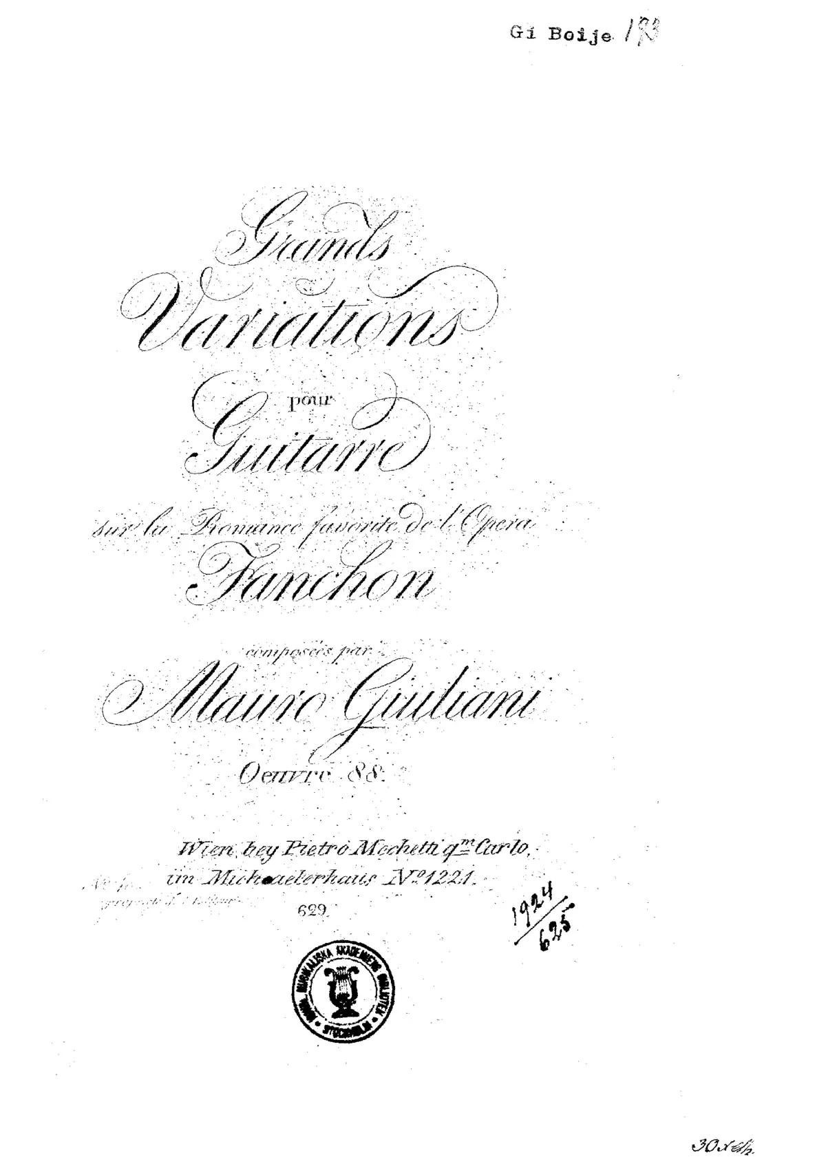 Grandes Variations - Page 1