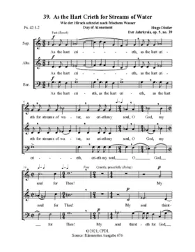 Wie der Hirsch schreiet nach frischem Wasser