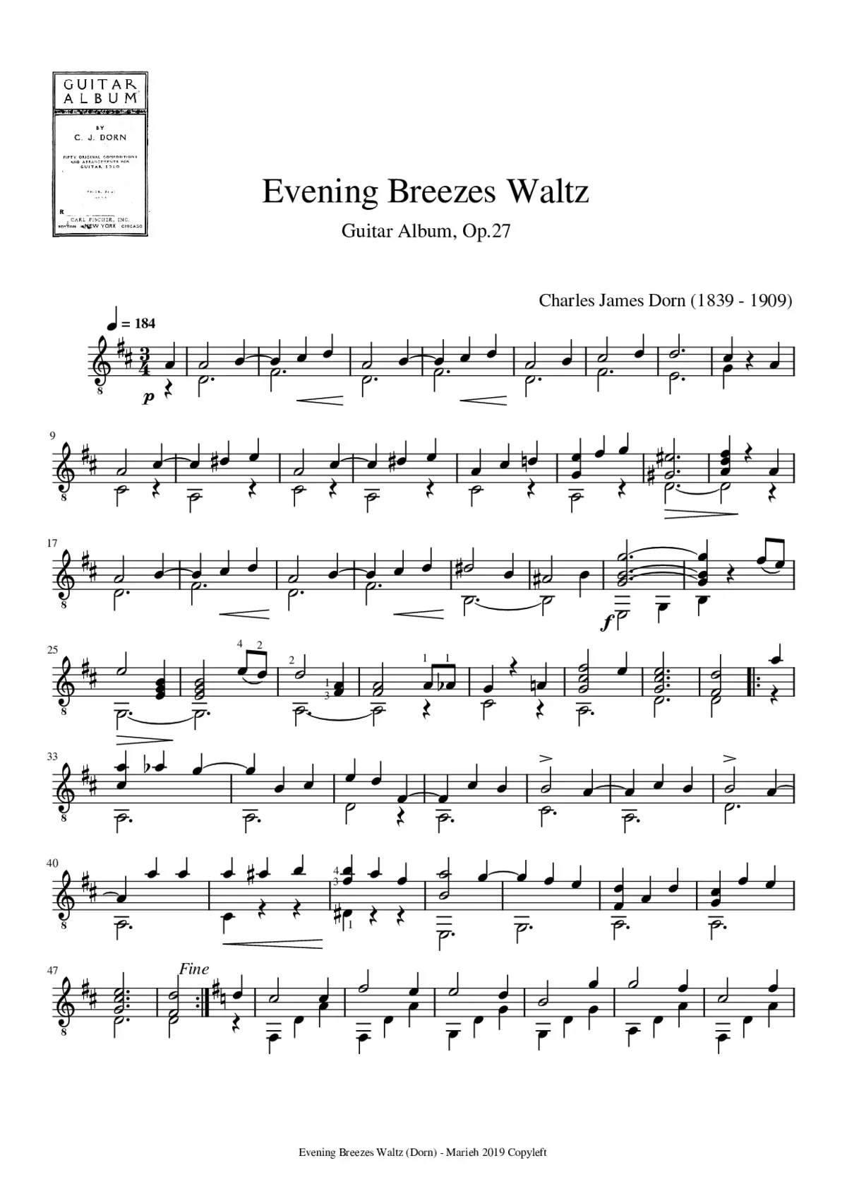 Evening Breezes Waltz - Page 1
