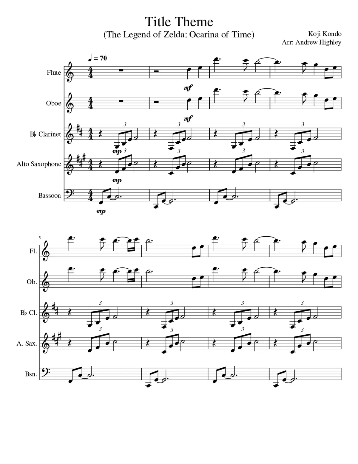 the legend of zelda ocarina of time intro theme - Page 1