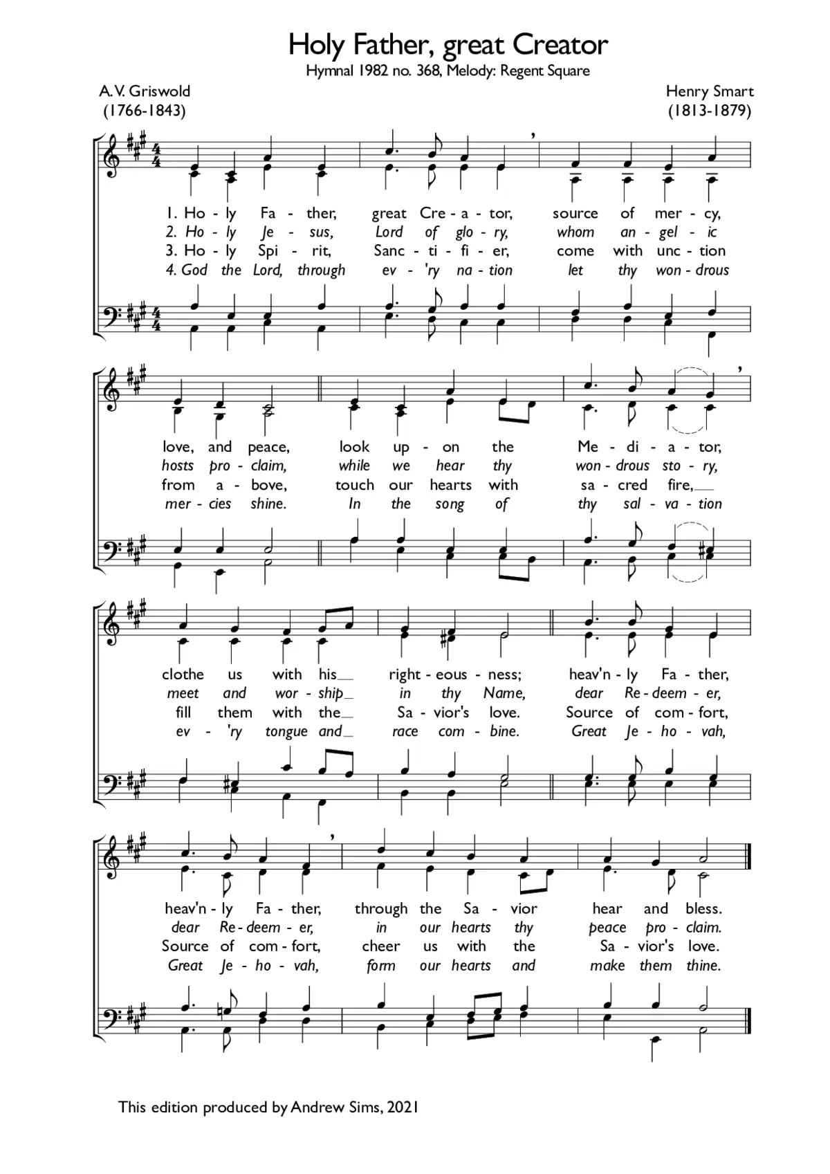 Holy Father, great Creator - Page 1