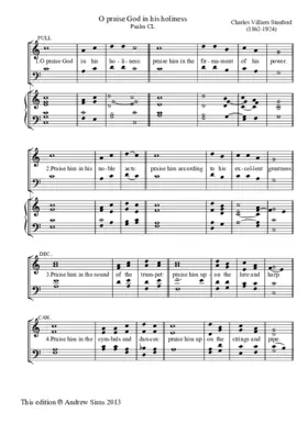 O praise God in his holiness (Psalm 150)