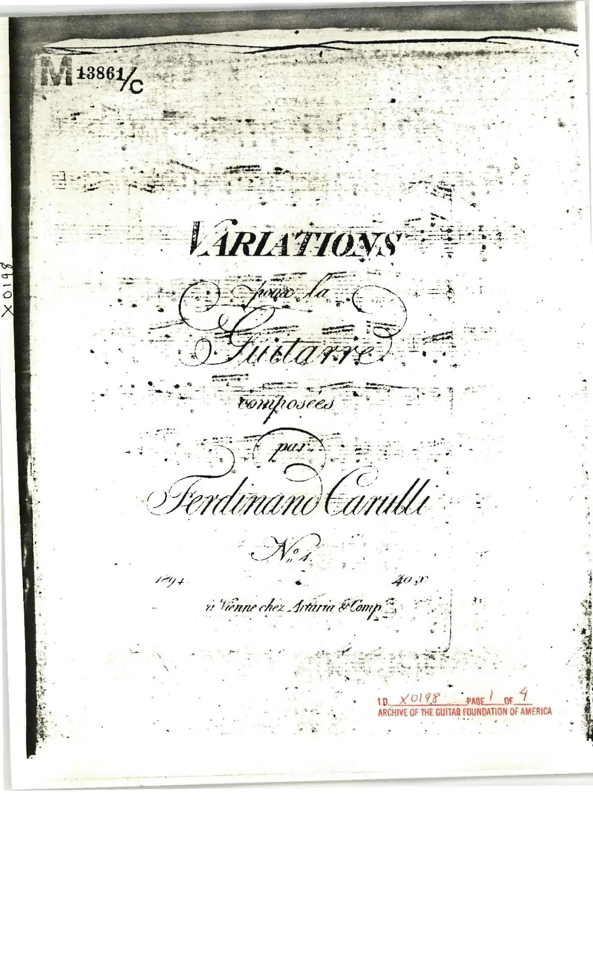 Variations pour la Guitarre - Page 1