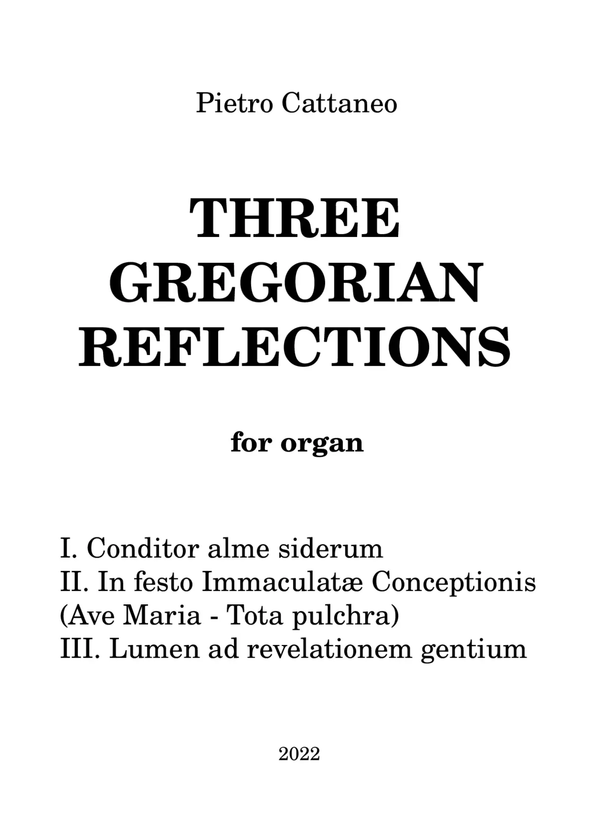3 Gregorian Reflections - Page 1