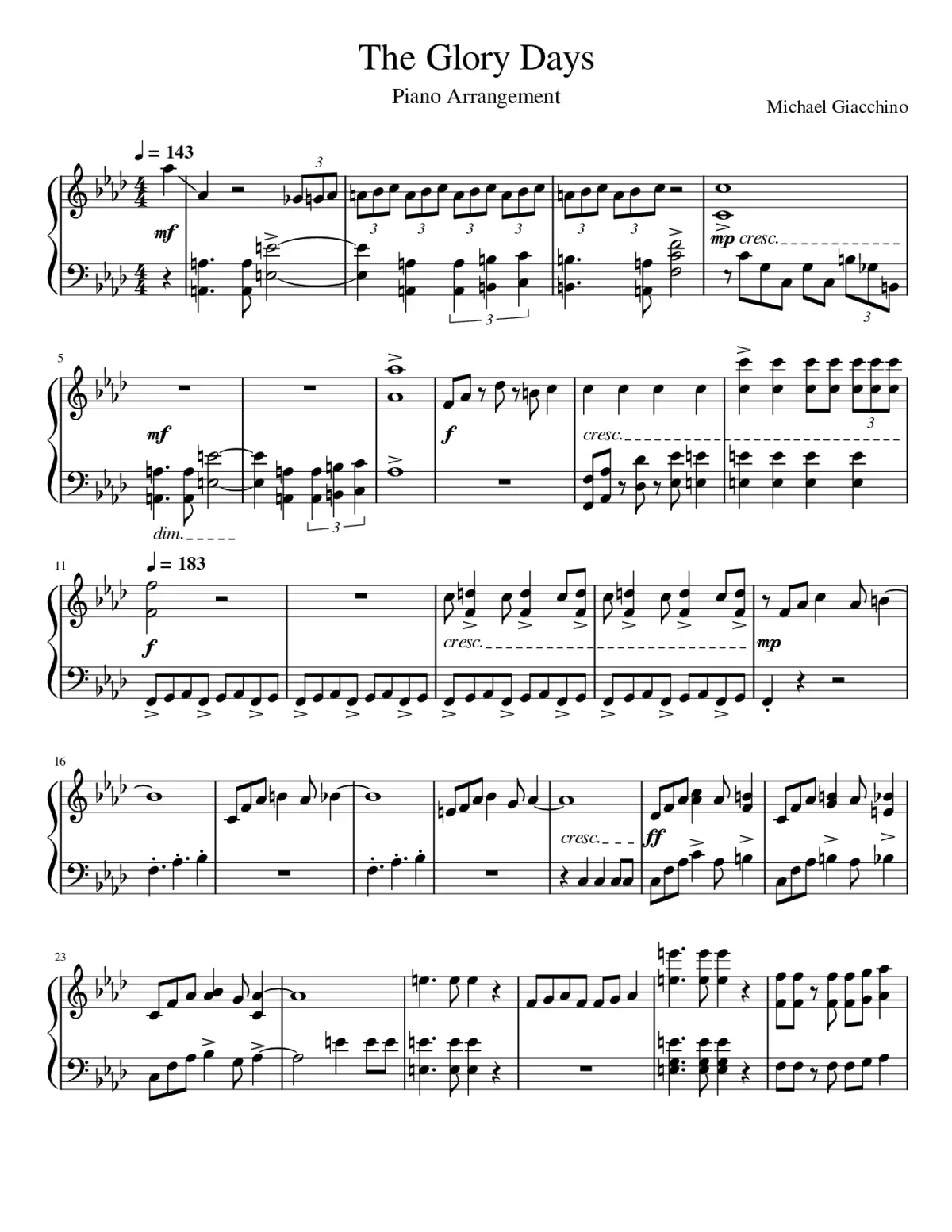 The Glory Days - Page 1