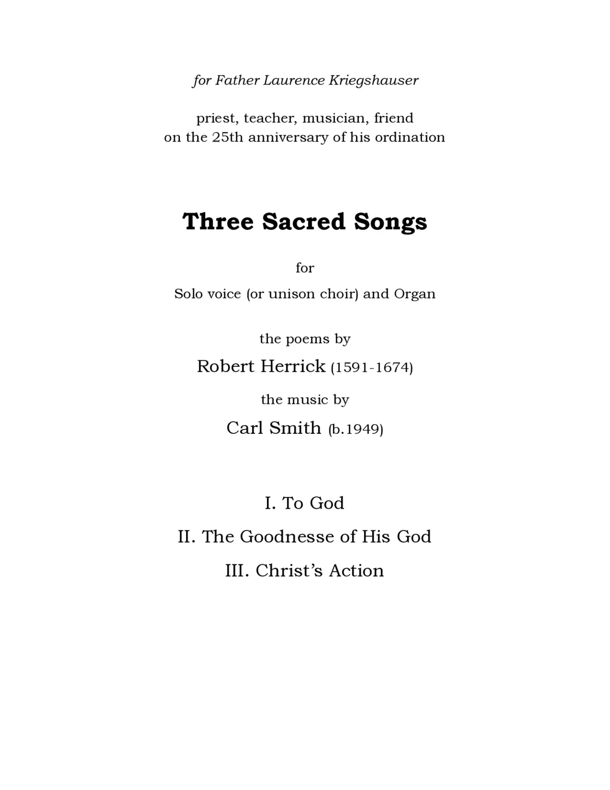 3 Sacred Songs - Page 1