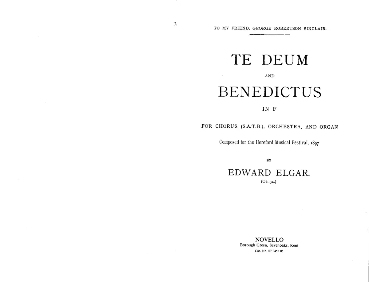 Te Deum and Benedictus - Page 1