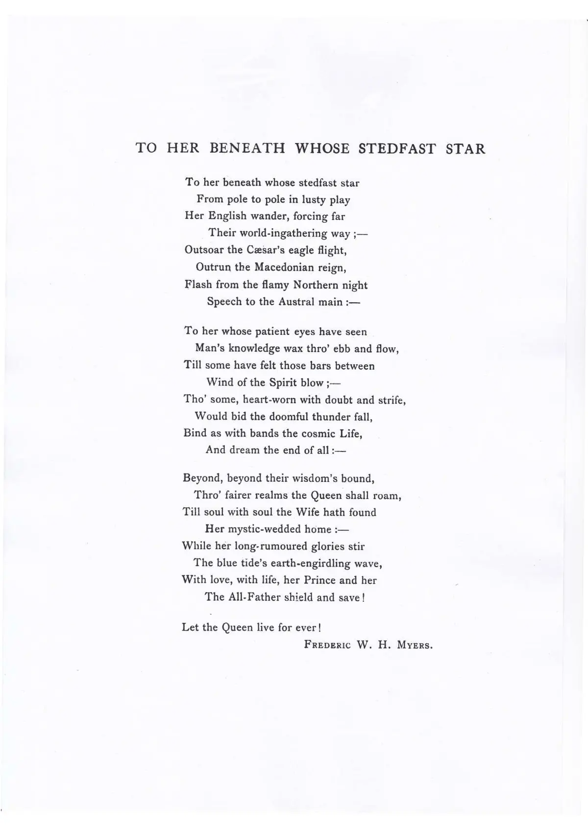 To her beneath whose stedfast star - Page 1
