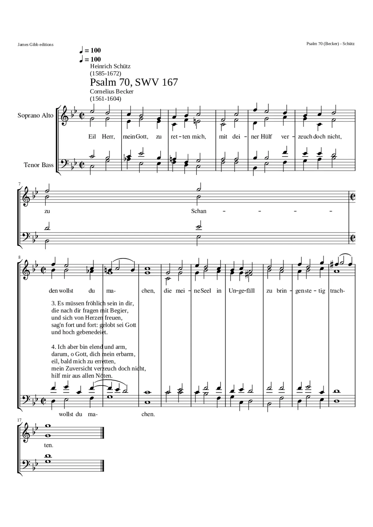 Eil Herr mein Gott zu retten mich SWV 167 - Page 1