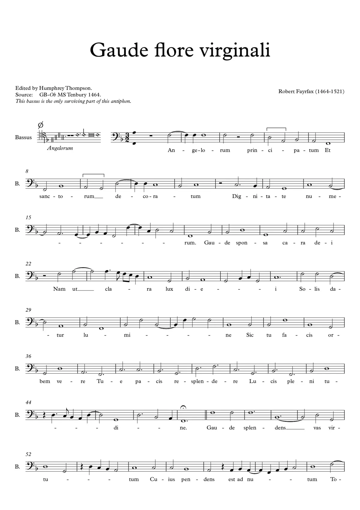 Gaude flore virginali - Page 1