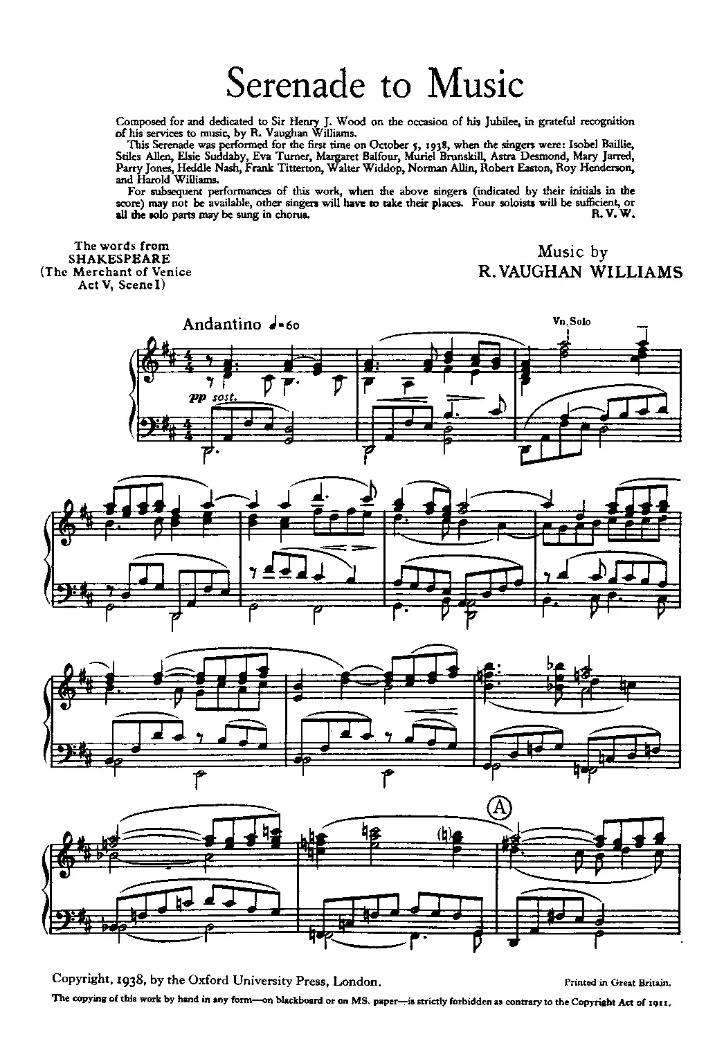 Serenade to Music - Page 1