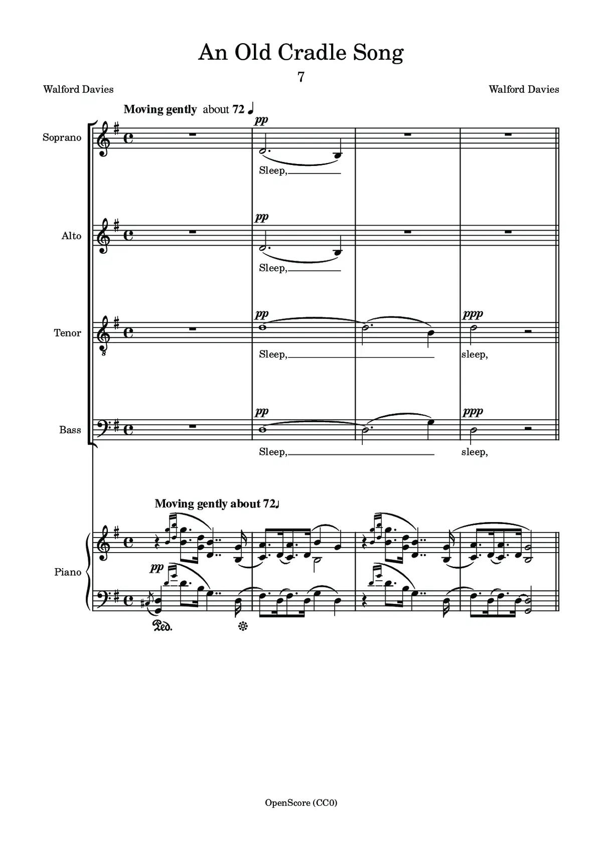 An old Cradle Song - Page 1