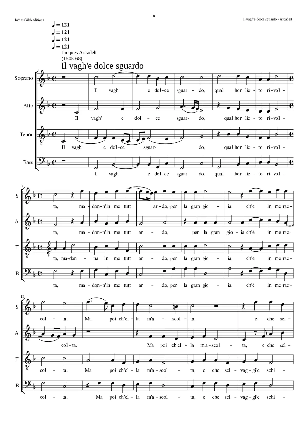 Il vagh'e dolce sguardo - Page 1