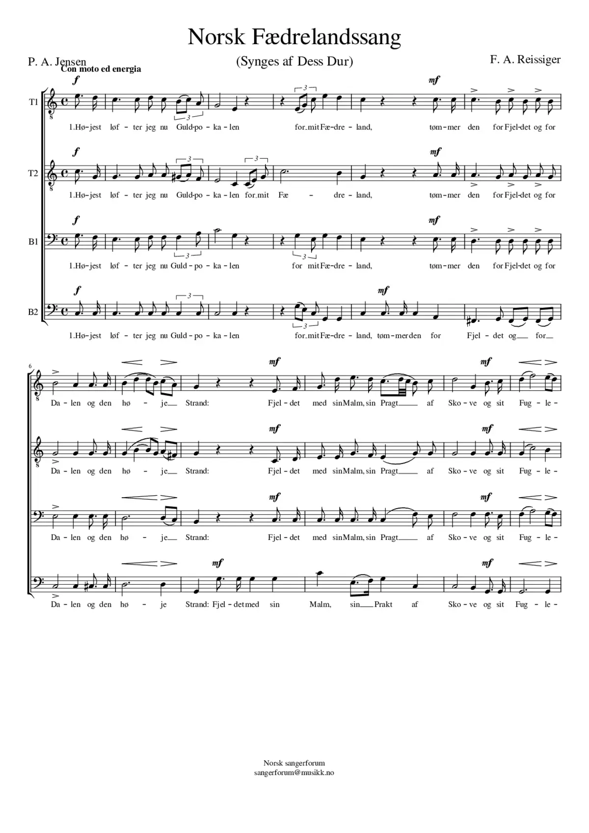 Norsk Fædrelandssang - Page 1