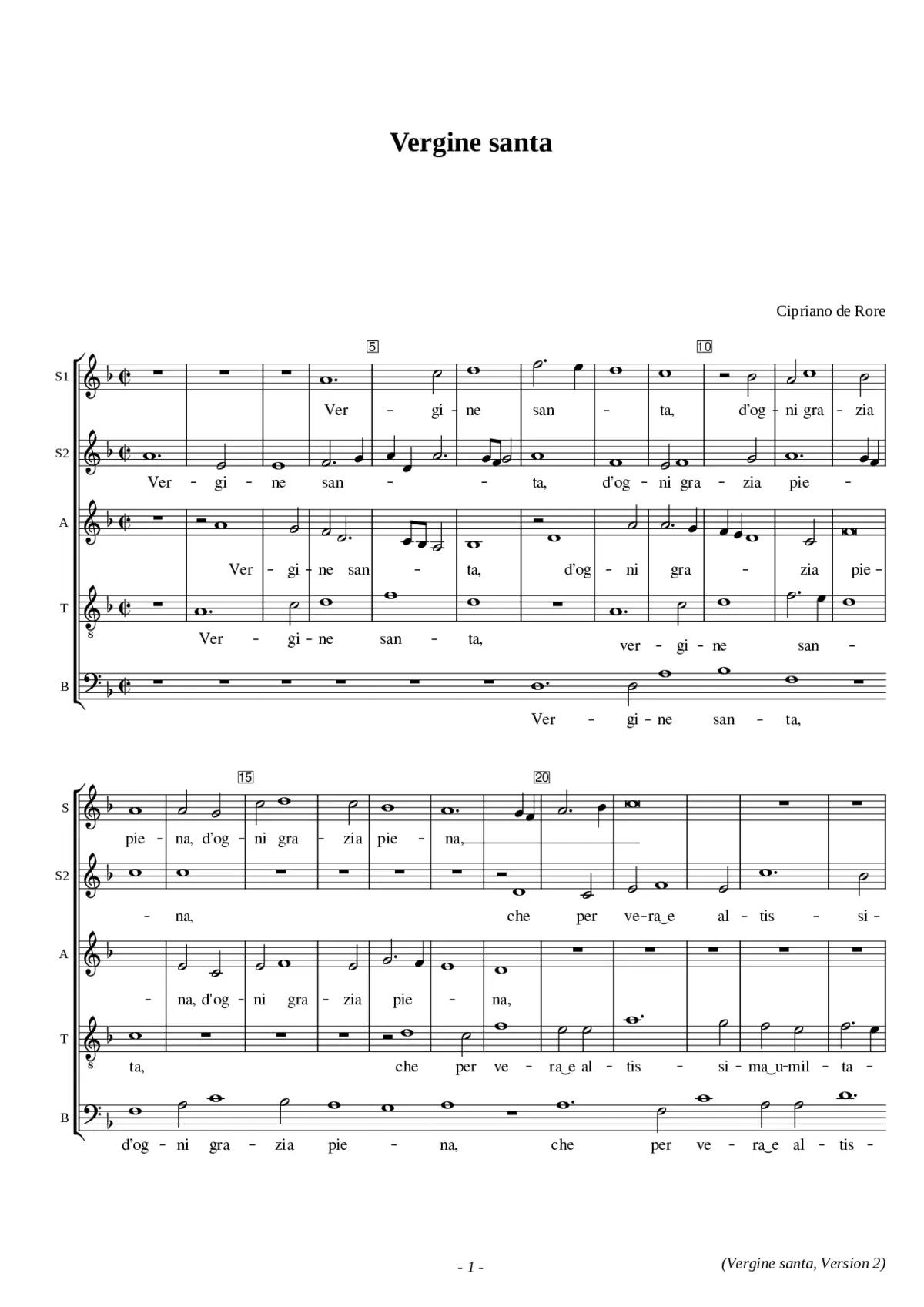 Vergine santa - Page 1