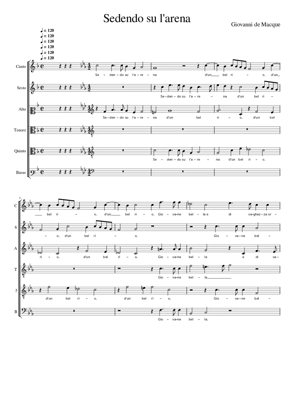 Sedendo su l'arena - Page 1