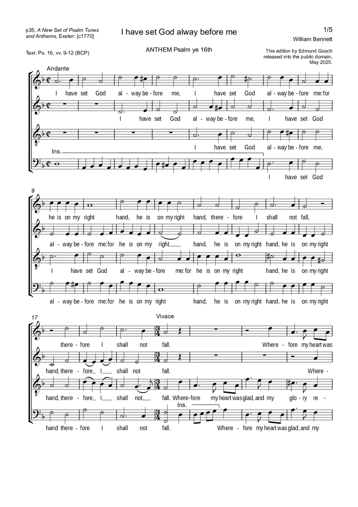 I have set God alway before me - Page 1