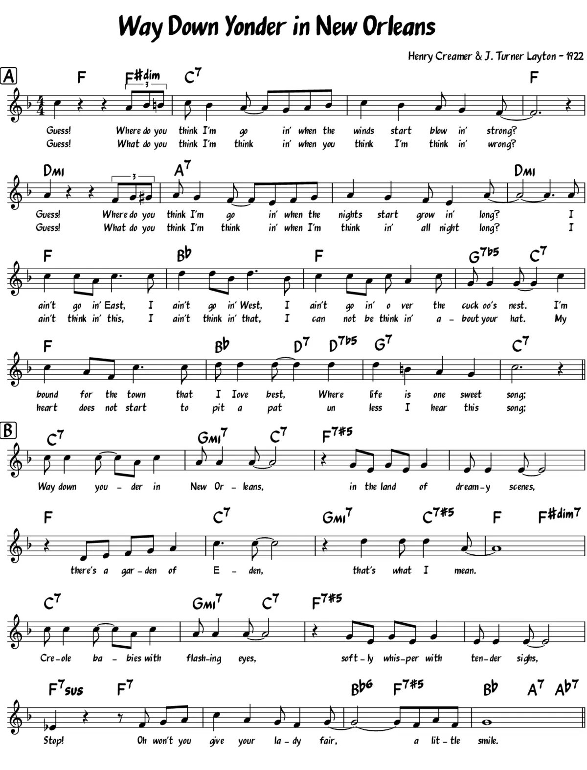 way down yonder in new orleans - Page 1