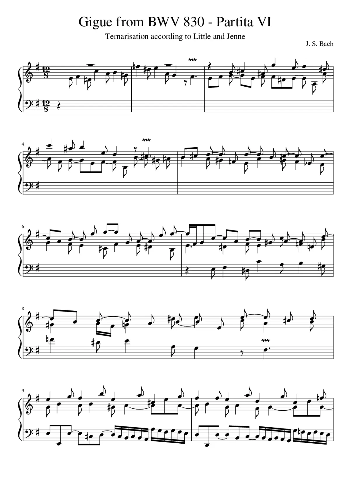 Partita in E minor BWV 830 - Page 1