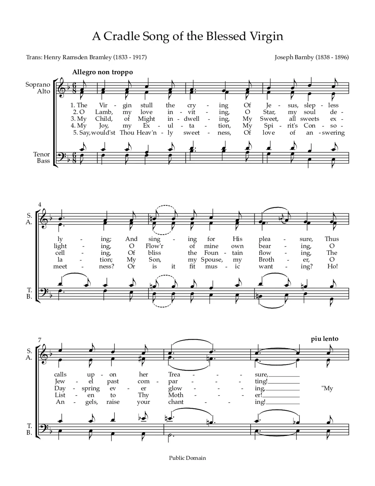 A cradle song of the Blessed Virgin - Page 1