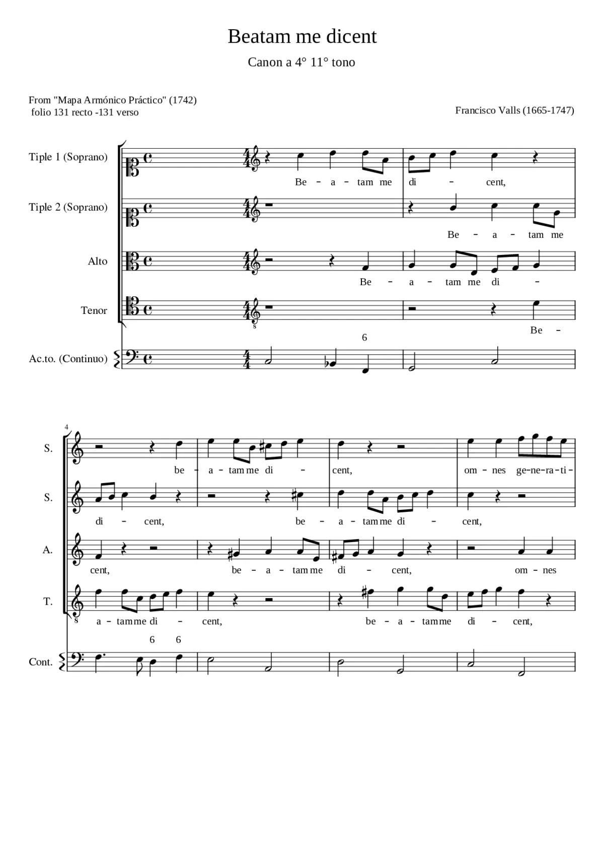 Beatam me dicent - Page 1