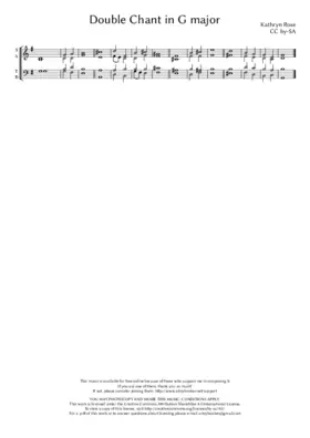 Double Chant in G Major