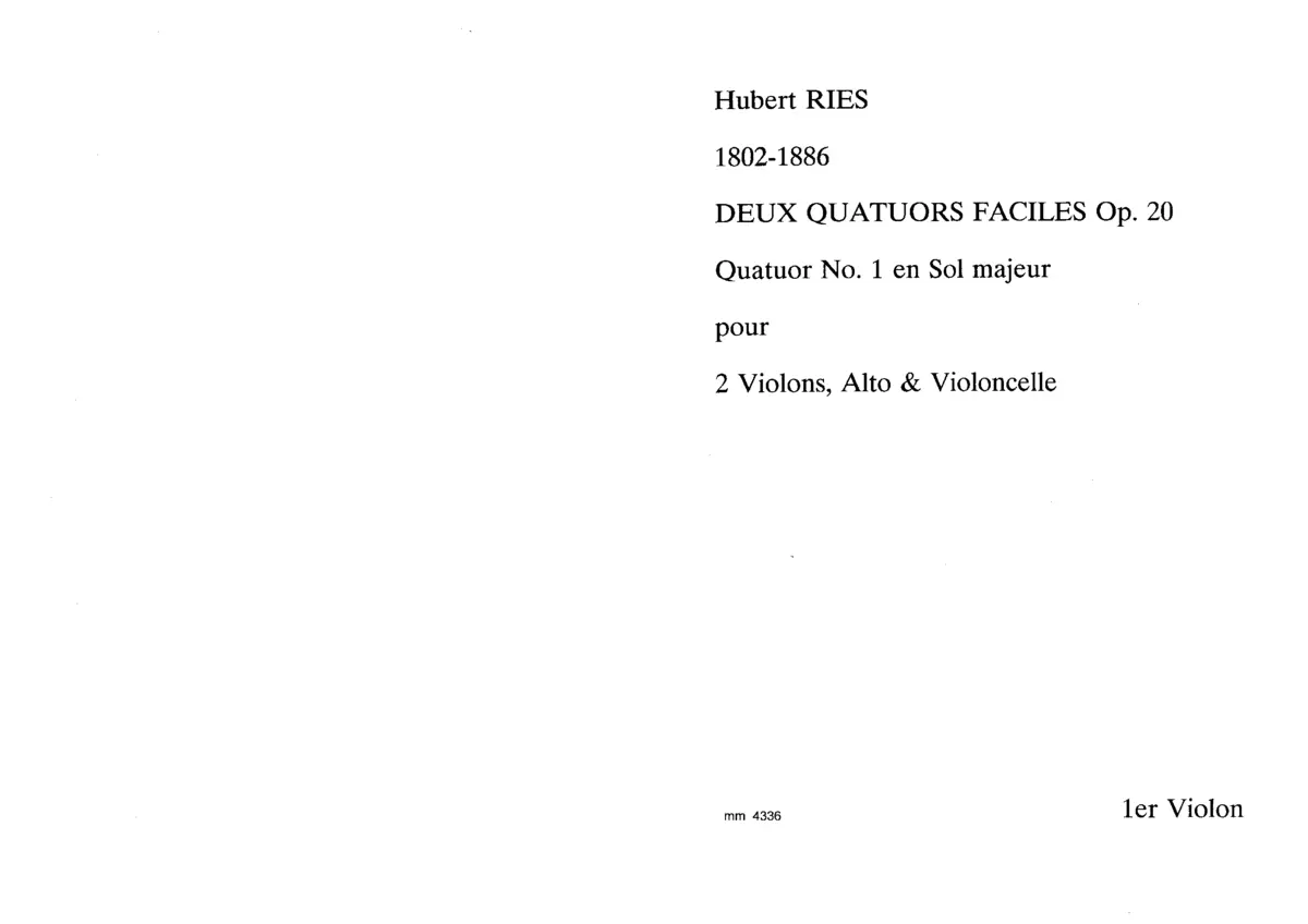 2 Quatuors faciles - Page 1