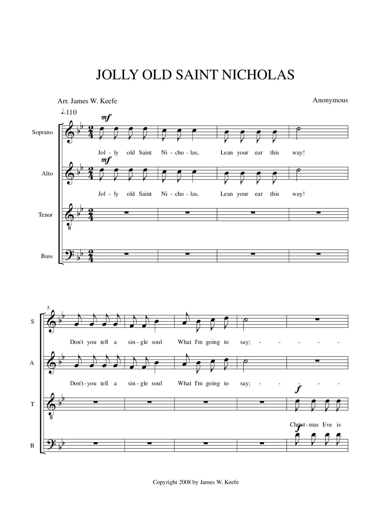 Jolly old Saint Nicholas - Page 1