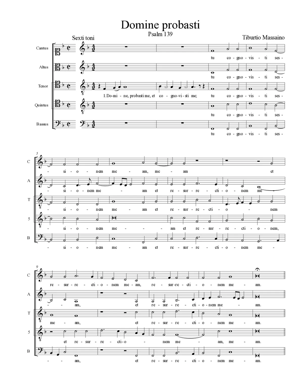 Domine probasti - Page 1