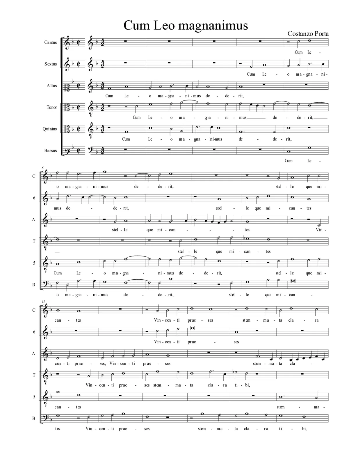 Cum Leo magnanimus - Page 1