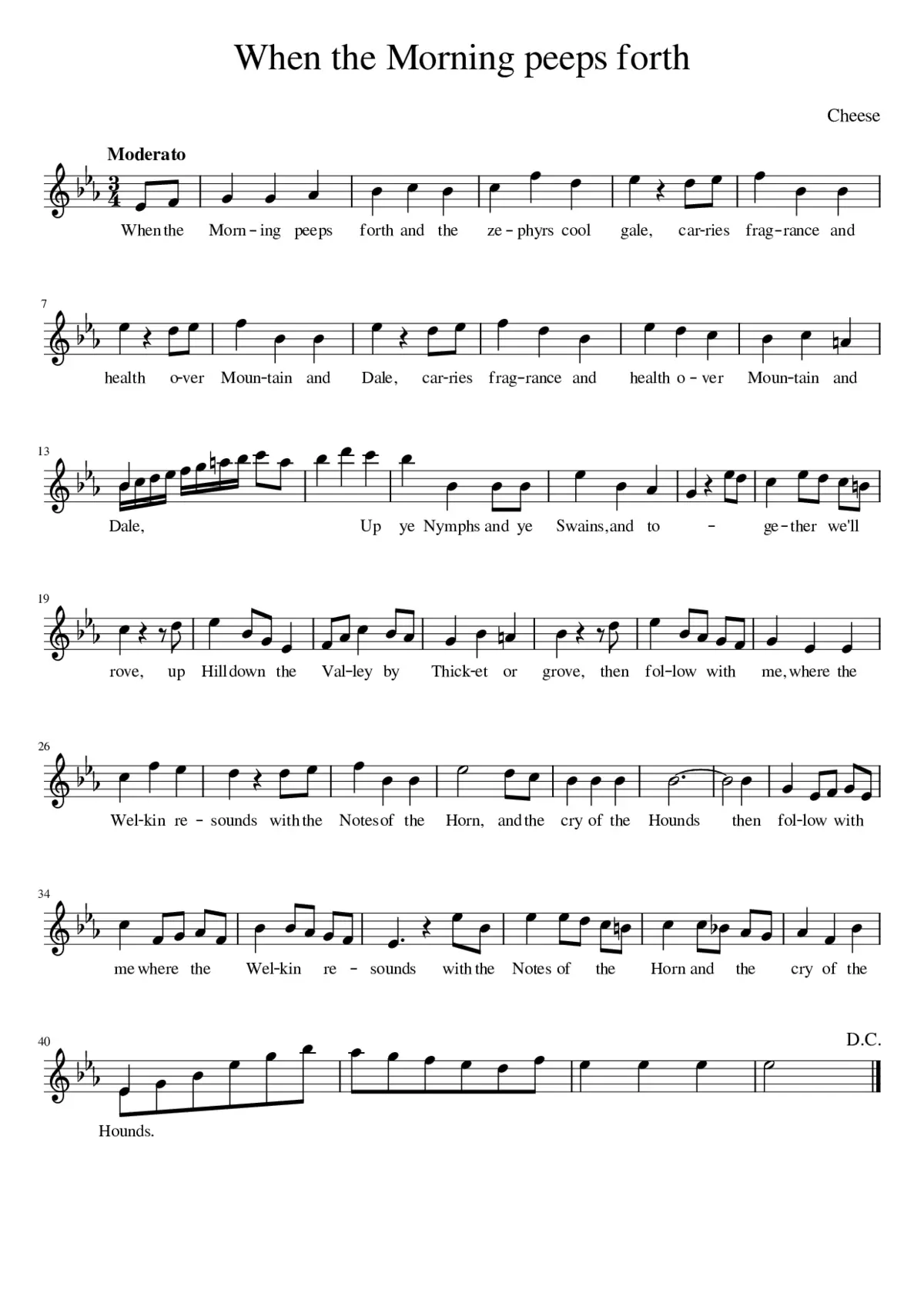 When the Morning peeps forth - Page 1